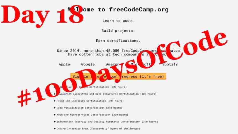 Blog #100 Days Of Code Day 18